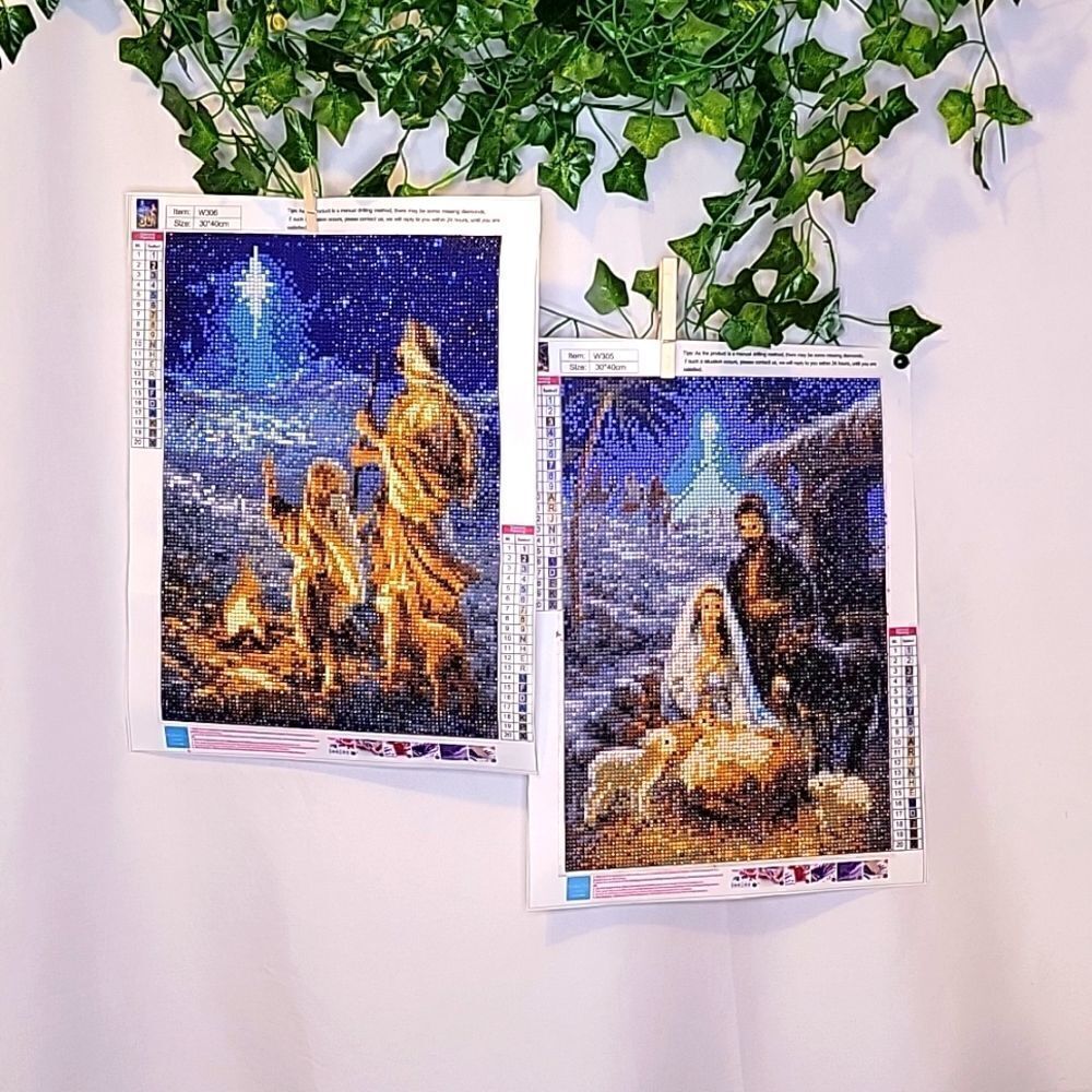 Diamond Painting. Nativity and Shepherd Portrait.